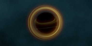 Soyut arka plan sanatı. Siyah arka planda neon halkalar. Uzay temalı sanatsal dijital arkaplan.