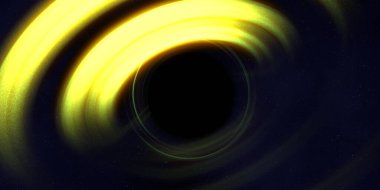 Soyut arka plan sanatı. Siyah arka planda neon halkalar. Uzay temalı sanatsal dijital arkaplan.