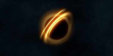 Soyut arka plan sanatı. Karanlık arka planda neon çember. Uzay temalı sanatsal dijital arkaplan.