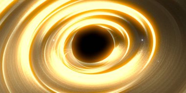 Soyut arka plan sanatı. Siyah arka planda neon halkalar. Uzay temalı sanatsal dijital arkaplan.
