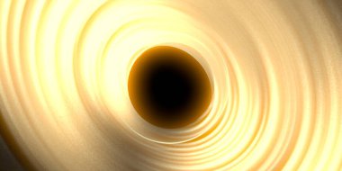 Soyut arka plan sanatı. Siyah arka planda neon halkalar. Uzay temalı sanatsal dijital arkaplan.