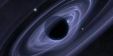 Soyut arka plan sanatı. Karanlık arka planda neon çember. Uzay temalı sanatsal dijital arkaplan.