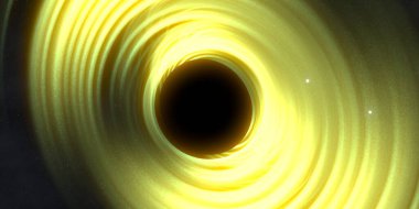 Soyut arka plan sanatı. Siyah arka planda neon halkalar. Uzay temalı sanatsal dijital arkaplan.