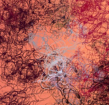 Soyut arka plan sanatı. 2D çizim. Etkileyici yağlı boya resim. Tuvalde fırça darbeleri. Modern sanat. Çok renkli arkaplan. Çağdaş sanat. İfade. Sanatsal dijital palet.