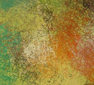 Soyut arka plan sanatı. 2D çizim. Etkileyici yağlı boya resim. Tuvalde fırça darbeleri. Modern sanat. Çok renkli arkaplan. Çağdaş sanat. İfade. Sanatsal dijital palet.