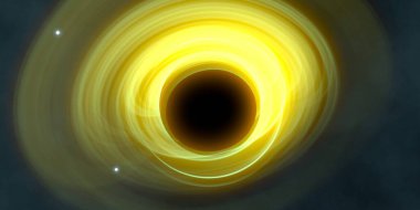 Soyut arka plan sanatı. Karanlık arka planda neon çember. Uzay temalı sanatsal dijital arkaplan.