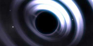 Soyut arka plan sanatı. Karanlık arka planda neon çember. Uzay temalı sanatsal dijital arkaplan.