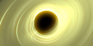 Soyut arka plan sanatı. Siyah arka planda neon halkalar. Uzay temalı sanatsal dijital arkaplan.