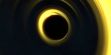 Soyut arka plan sanatı. Siyah arka planda neon halkalar. Uzay temalı sanatsal dijital arkaplan.