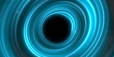 Soyut arka plan sanatı. Karanlık arka planda neon çember. Uzay temalı sanatsal dijital arkaplan.