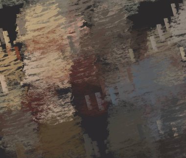 Soyut arka plan sanatı. 2D çizim. Etkileyici yağlı boya resim. Tuvalde fırça darbeleri. Modern sanat. Çok renkli arkaplan. Çağdaş sanat. İfade. Sanatsal dijital palet.