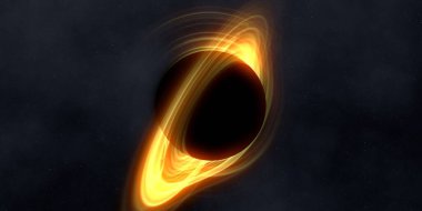 Soyut arka plan sanatı. Siyah arka planda neon halkalar. Uzay temalı sanatsal dijital arkaplan.