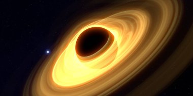 Soyut arka plan sanatı. Siyah arka planda neon halkalar. Uzay temalı sanatsal dijital arkaplan.