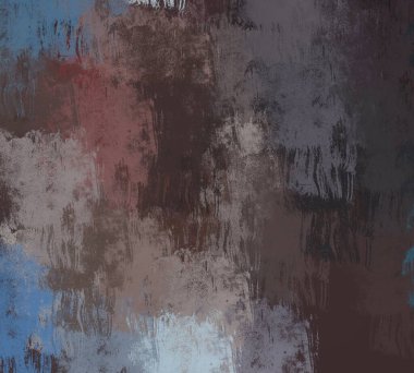 Soyut arka plan sanatı. 2D çizim. Etkileyici yağlı boya resim. Tuvalde fırça darbeleri. Modern sanat. Çok renkli arkaplan. Çağdaş sanat. İfade. Sanatsal dijital palet.