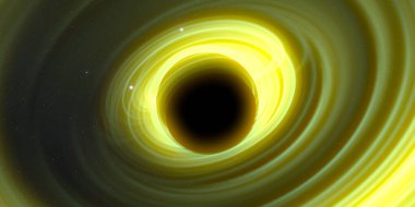 Soyut arka plan sanatı. Siyah arka planda neon halkalar. Uzay temalı sanatsal dijital arkaplan.