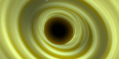 Soyut arka plan sanatı. Siyah arka planda neon halkalar. Uzay temalı sanatsal dijital arkaplan.