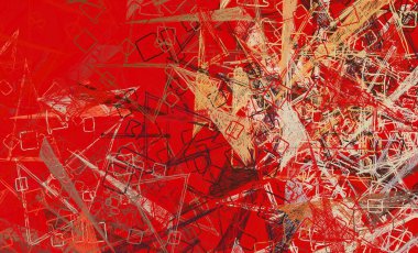 Soyut rastgele şekiller. 2D illüstrasyon arka planı. Düz beton duvarda sanatsal modern sanat kalıpları. Kabataslak boyalı yüzey. El yapımı fırça darbeleri.