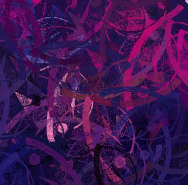 Soyut arka plan sanatı. 2D çizim. Etkileyici yağlı boya resim. Tuvalde fırça darbeleri. Modern sanat. Çok renkli arkaplan. Çağdaş sanat. İfade. Sanatsal dijital palet.