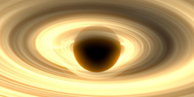 Soyut arka plan sanatı. Siyah arka planda neon halkalar. Uzay temalı sanatsal dijital arkaplan.