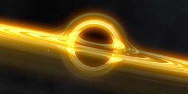 Soyut arka plan sanatı. Siyah arka planda neon halkalar. Uzay temalı sanatsal dijital arkaplan.