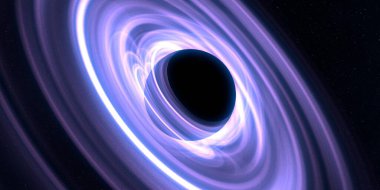 Soyut arka plan sanatı. Karanlık arka planda neon çember. Uzay temalı sanatsal dijital arkaplan.