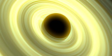 Soyut arka plan sanatı. Karanlık arka planda neon çember. Uzay temalı sanatsal dijital arkaplan.