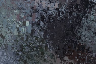 Soyut rastgele şekiller. 2D illüstrasyon arka planı. Düz beton duvarda sanatsal modern sanat kalıpları. Kabataslak boyalı yüzey. El yapımı fırça darbeleri.