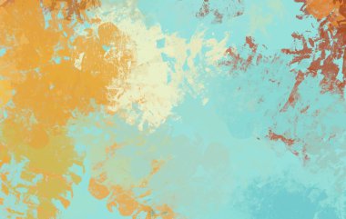 Soyut arka plan sanatı. 2D çizim. Etkileyici yağlı boya resim. Tuvalde fırça darbeleri. Modern sanat. Çok renkli arkaplan. Çağdaş sanat. İfade. Sanatsal dijital palet.