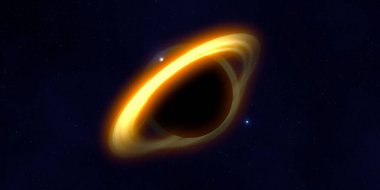 Soyut arka plan sanatı. Siyah arka planda neon halkalar. Uzay temalı sanatsal dijital arkaplan.