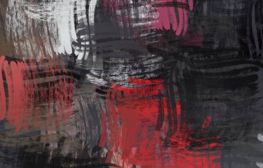 Soyut arka plan sanatı. 2D çizim. Etkileyici yağlı boya resim. Tuvalde fırça darbeleri. Modern sanat. Çok renkli arkaplan. Çağdaş sanat. İfade. Sanatsal dijital palet.