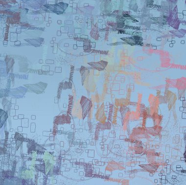 Soyut arka plan sanatı. 2D çizim. Etkileyici yağlı boya resim. Tuvalde fırça darbeleri. Modern sanat. Çok renkli arkaplan. Çağdaş sanat. İfade. Sanatsal dijital palet.