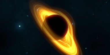 Soyut arka plan sanatı. Karanlık arka planda neon çember. Uzay temalı sanatsal dijital arkaplan.