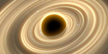 Soyut arka plan sanatı. Siyah arka planda neon halkalar. Uzay temalı sanatsal dijital arkaplan.