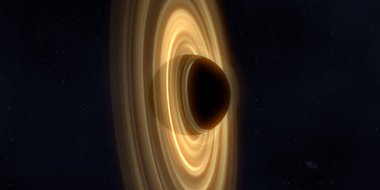 Soyut arka plan sanatı. Siyah arka planda neon halkalar. Uzay temalı sanatsal dijital arkaplan.