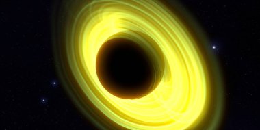 Soyut arka plan sanatı. Siyah arka planda neon halkalar. Uzay temalı sanatsal dijital arkaplan.