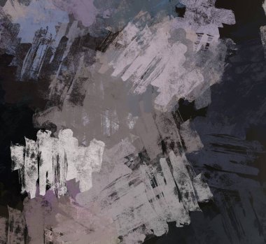 Soyut arka plan sanatı. 2D çizim. Etkileyici yağlı boya resim. Tuvalde fırça darbeleri. Modern sanat. Çok renkli arkaplan. Çağdaş sanat. İfade. Sanatsal dijital palet.