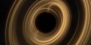 Soyut arka plan sanatı. Siyah arka planda neon halkalar. Uzay temalı sanatsal dijital arkaplan.