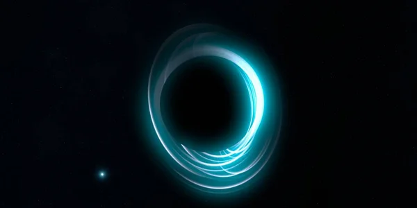 Αφηρημένη Τέχνη Υποβάθρου Κύκλος Νέον Σκούρο Φόντο Καλλιτεχνικό Ψηφιακό Σκηνικό — Φωτογραφία Αρχείου
