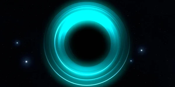 Soyut Arka Plan Sanatı Karanlık Arka Planda Neon Çember Uzay — Stok fotoğraf