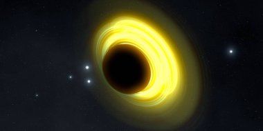 Soyut arka plan sanatı. Siyah arka planda neon halkalar. Uzay temalı sanatsal dijital arkaplan.
