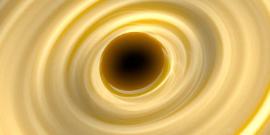 Soyut arka plan sanatı. Siyah arka planda neon halkalar. Uzay temalı sanatsal dijital arkaplan.