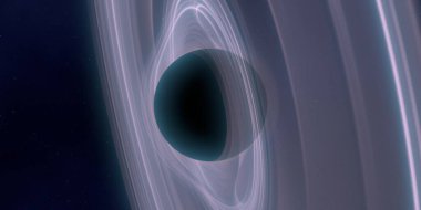 Soyut arka plan sanatı. Siyah arka planda neon halkalar. Uzay temalı sanatsal dijital arkaplan.