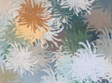 Soyut arka plan sanatı. 2D çizim. Etkileyici yağlı boya resim. Tuvalde fırça darbeleri. Modern sanat. Çok renkli arkaplan. Çağdaş sanat. İfade. Sanatsal dijital palet.