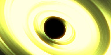 Soyut arka plan sanatı. Siyah arka planda neon halkalar. Uzay temalı sanatsal dijital arkaplan.