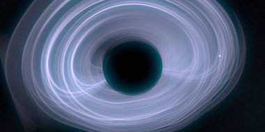 Soyut arka plan sanatı. Siyah arka planda neon halkalar. Uzay temalı sanatsal dijital arkaplan.