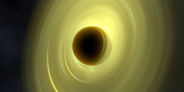 Soyut arka plan sanatı. Siyah arka planda neon halkalar. Uzay temalı sanatsal dijital arkaplan.