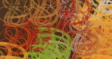 Soyut arka plan sanatı. 2D çizim. Etkileyici yağlı boya resim. Tuvalde fırça darbeleri. Modern sanat. Çok renkli arkaplan. Çağdaş sanat. İfade. Sanatsal dijital palet.