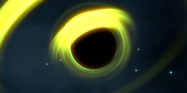 Soyut arka plan sanatı. Siyah arka planda neon halkalar. Uzay temalı sanatsal dijital arkaplan.