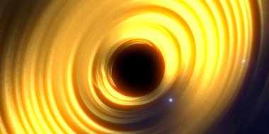 Soyut arka plan sanatı. Siyah arka planda neon halkalar. Uzay temalı sanatsal dijital arkaplan.