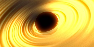 Soyut arka plan sanatı. Siyah arka planda neon halkalar. Uzay temalı sanatsal dijital arkaplan.